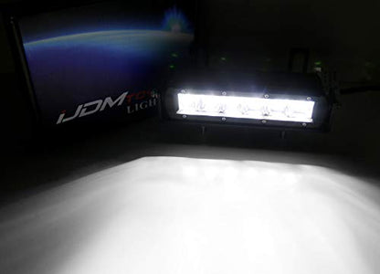iJDMTOY Below Taillamp Mount Mini SR LED Light Bar Kit Compatible with Jeep 2007-17 Wrangler JK, Includes 30W LED Lightbar, Tail Light Moun Brackets & On/Off Switch Wiring Kit