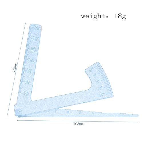 RC Car Repair Kit for RC Car 3-in-1 Aluminum Gauge Ruler Camber Ride Dip Angle Tool Chassis Suspension Set for Up Aluminium Alloy Wheel Measure Upgrade Parts(Blue) - color: Blue