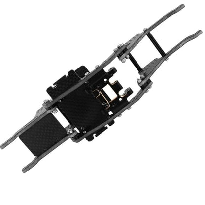 LCG Carbon Fiber Chassis Frame Kit with Brass Skid Plate for 1/18 RC Crawler Redcat Ascent-18 Upgrade Part