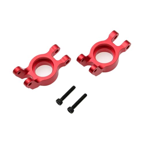 2Pcs Rear Hubs Steering Knuckles for ARRMA Mini Kraton 1/16 3S,Red | CNC Aluminum,Upgrade Kit,Durable,Install Directly - color: Red