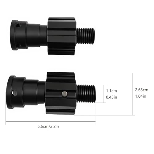 10mm Aluminum Widened Wheel Hex Nut & Axle Set for 1/5 X-MAXX 8S (Black) | 77086-4,7768 7756,Upgrade Parts,High Strength,CNC Machined,Precision Fit,Wear Resistant,Heavy Duty - color: Black