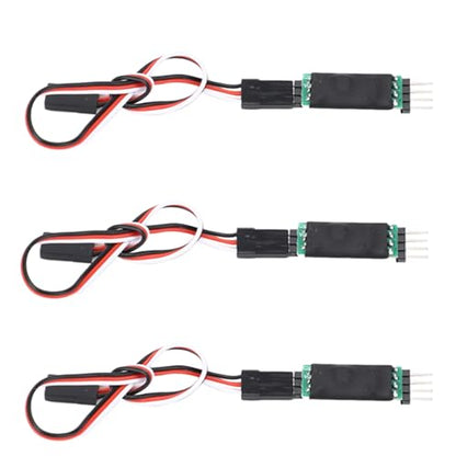 Electronic Switch Relay 3 Pack RC Car Third Channel Light Receiver Switch,6V 1A Remote Control Cord for LED Headlights and Taillights, Universal for 1/10 1/8 Scale Off Road