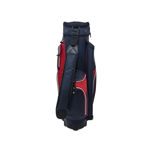 RJ Sports Spinner X Transport Wheeled Golf Cart Bag - color: Red/White/Navy