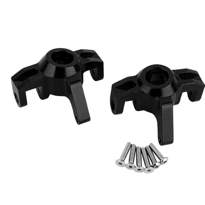 Aluminum Front Rear Swing Arm & Steering Knuckle C-Hub Kit Compatible with 1/14 MJX Hyper Go 14210 14209 H14BM RC Upgrade Parts (Black) - color: Black