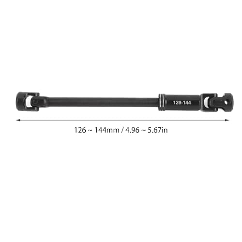 Drfeify RC Drive Shaft, Metal RC Car Crawler Drive Shaft with Screws for SCX10 1/10 Cars (126-144MM - size: 126-144MM