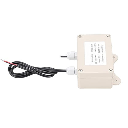 Temperature Sensor Wall Mount Temperature Transmitter Thermal Probe 4-20mA -50 to 200 IP65 ABS Anti Interference with Cable for Industrial Agricultural Greenho