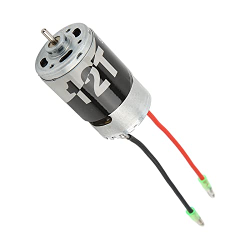 550 Brushed Motor, 22500 RPM High Speed Motor Two Way Bearing 12T Aluminum Alloy RC Parts for 1/10 Climbing Car Big Bike