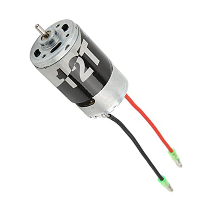 550 Brushed Motor, 22500 RPM High Speed Motor Two Way Bearing 12T Aluminum Alloy RC Parts for 1/10 Climbing Car Big Bike