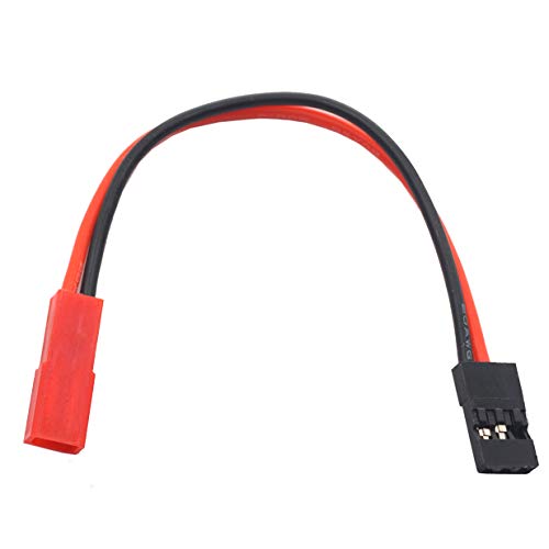 10Pack ShareGoo 10CM 20AWG JST Female Plug to JR Male Servo Receiver Connector Adapter Cable for RC Car FPV Boat Lipo Battery RC Car Led Lights Cooling Fans