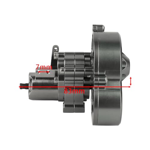 Metal Complete Transmission Cutoff Gearbox with Dig Gear for 1:10 Axial SCX10 AX10 Wraith RC Crawler Car Upgrade Part