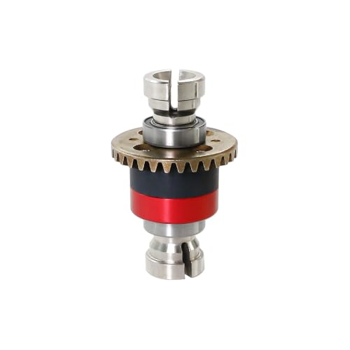 Differential Parts for ARRMA 1/18 Granite Grom/Typhon Grom/ 1/14 Mini Mojave Grom RC Front/Rear Universal Metal Differential Spare Parts(2* Red) - color: 2*silver&red