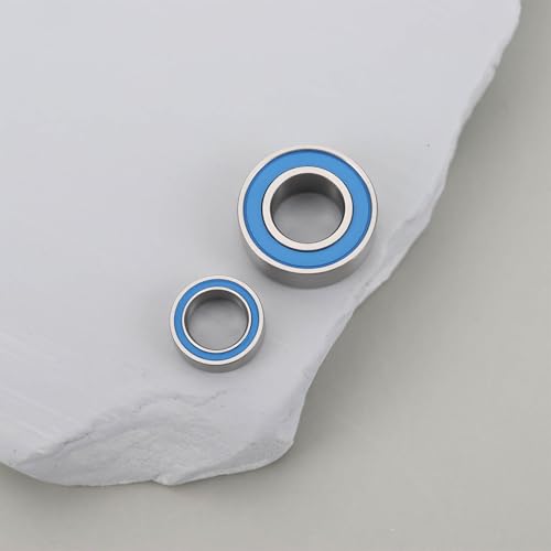 ECSiNG 20Pcs RC Car Rubber Sealed Ball Bearings Kit 6x12x4mm 5x8x2.5mm Compatible with Super Clod Buster Bullhead for Gearbox Counter Gear Wheel