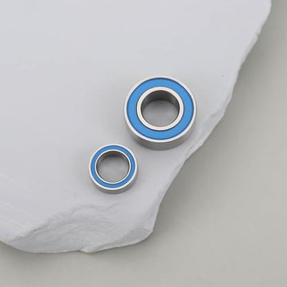 ECSiNG 20Pcs RC Car Rubber Sealed Ball Bearings Kit 6x12x4mm 5x8x2.5mm Compatible with Super Clod Buster Bullhead for Gearbox Counter Gear Wheel