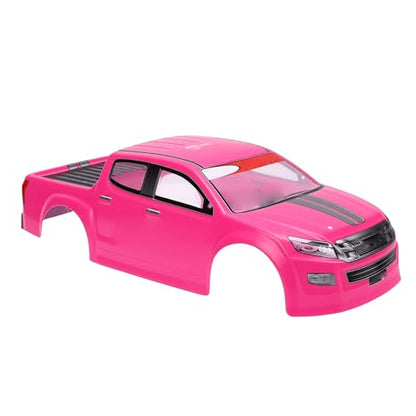 Vikye 1/10 RC Truck Body Shell, Lightweight Clear Pattern Replacement RC Car Shell with Precise Fit, for 26cm Wheelbase Remote Control Vehicles (Pink) - color: Pink