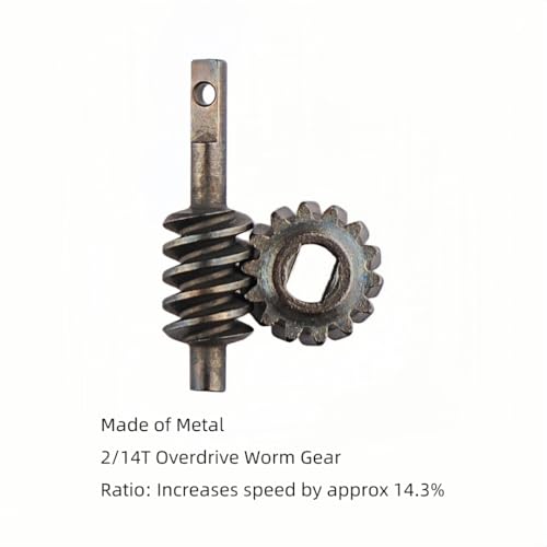Aimrock 2-Set RC Steel Axle Worm Gear Set Upgrades for 1/30 Axial SCX30 RC Crawler (2/14T & 2/16T)