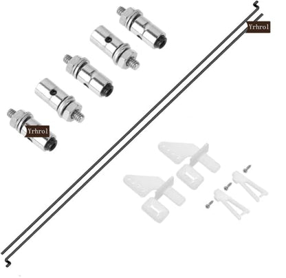 20Pcs Adjustable Pushrod Connector Linkage Stopper 1.3mm + 20Pcs Nylon Control Horns 21x10 mm + 20Pcs 1.2 x 260mm Z Push Rods Parts Compatible for RC Airplane Plane Boat Replacement - color: 260mm/10.24inch