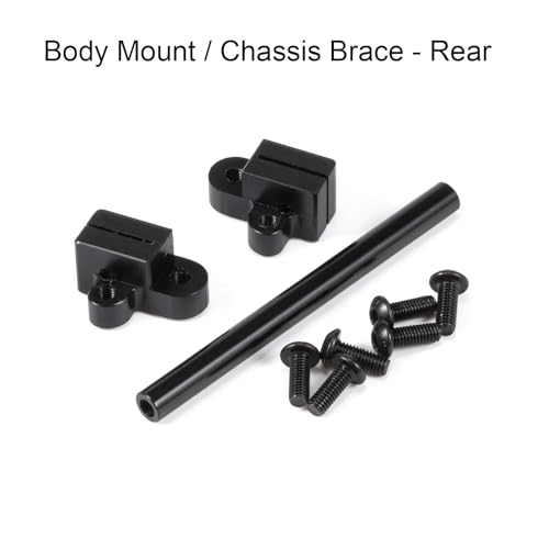 Carbon Fiber 1/10 LCG Chassis and Links Kit Capra Battery on Axle Servo Mount Chassis Brace Power Wagon Cab Body Mount (Body Clip Mount - Rear)