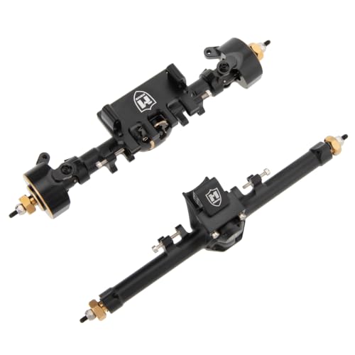 MEUS RACING SCX24 Metal V3 Isokinetic Axles +9MM with 3-Section CVD for Axial 1/24 SCX24 - color: Black