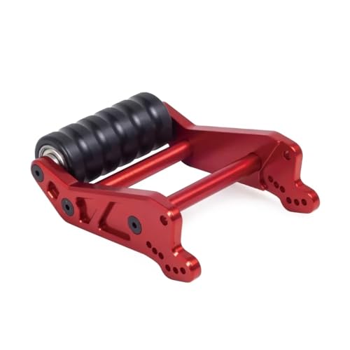for Losi for LMT 4WD 1/8 Solid Axle 1pc Metal Adjustable Wheelie Bar Anti Roll Wheel Upgrade Parts RC Monster Truck RTR Grave Digger Rc Upgrade Spare Parts - color: Red