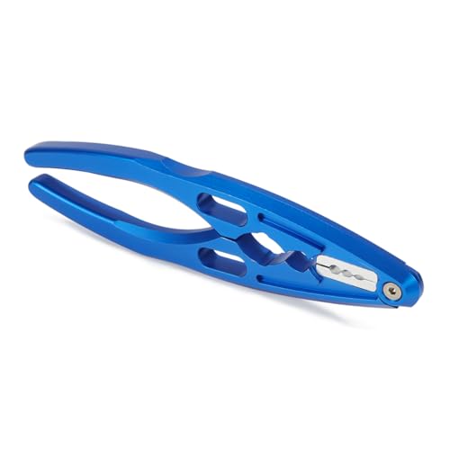 Universal RC Shock Pliers & Spring Clamp Tool w/Ball End Hex Driver - Aluminum Multi-Function for Shock Assembly & Turnbuckles - Fits 1/10 1/8 Scale RC Car Truck Buggy Rock Crawler (Blue)