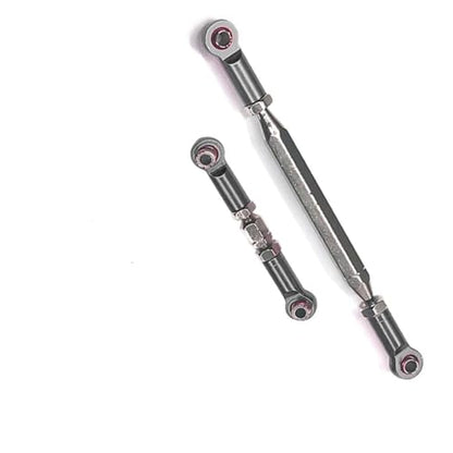 RC Car Rod Linkage Compatible with MN D90 D99 for MN-90 FJ-45 1/12 RC Car Crawler 2 Pcs Metal Adjustable Steering Linkage Servo Link Pull Rod Turnbuckle