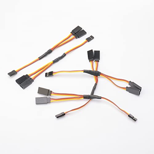 15cm RC Servo 1 to 2 Y Cables Male to Female Extension Lead Wire Cable for KK MWC Eagle Control Board Pack of 5 Set