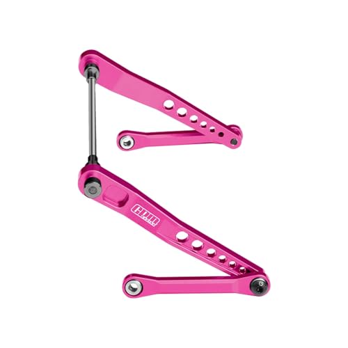 Aluminum 7075-T6 Alloy Rear Sway Bar Set for Vanquish 1:10 H10 Optic Kit/Yokohama RTR/Sparco RTR Rock Crawler Upgrades - Pink
