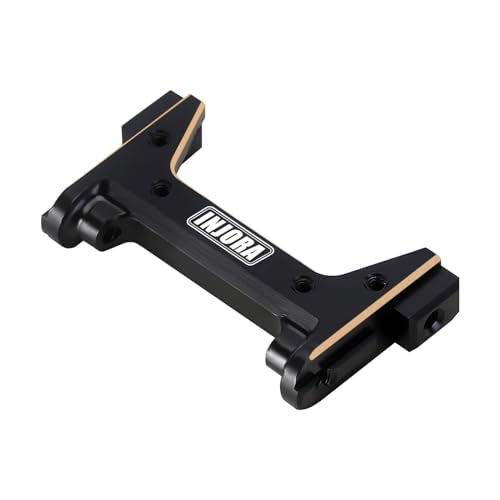 INJORA Front Bumper Mount - 7g Black Coating Brass Mount for 1/18 RC Crawler TRX4M Defender Bronco Upgrade