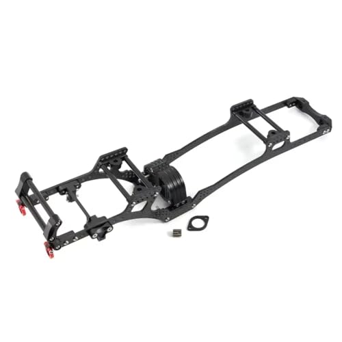 RC Chassis Frame For LCG For Axial For SCX10 1/10 Carbon Fiber For Chassis Kit Frame Rail Skid Plate Gearbox Bumper Set RC Crawler Car Parts