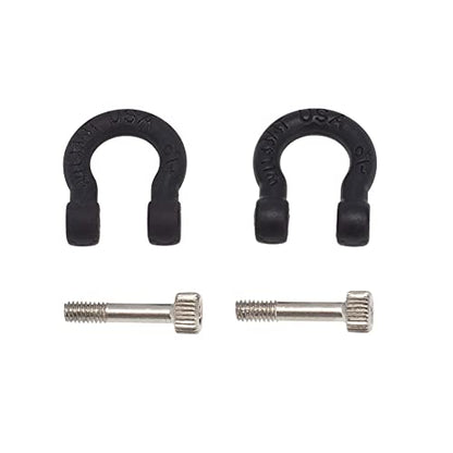 1:10 RC Tow Shackles D-Ring Trailer Buckles for 1/10 Scale RC Rock Crawler SCX10 Tamiya CC01 TRX4 D90 D110 RC Car Truck Accessories (4 PCS Black) - color: 4 Pcs Black