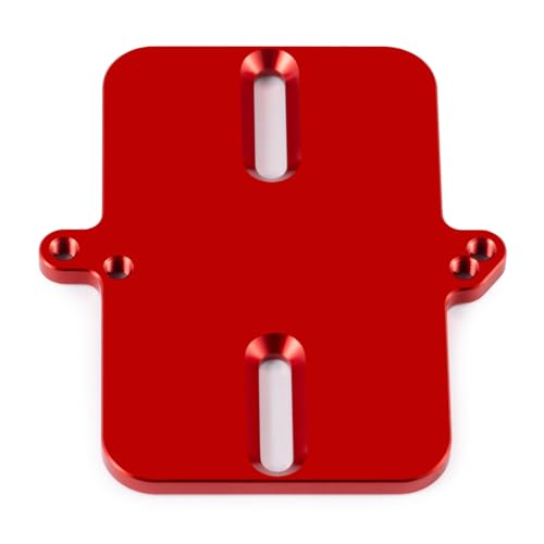 Electronic Mount Plate ESC Receiver Tray for Tra-xxas Mini Maxx | 4WD RTR Brushless Monster Truck 1/16 RC Car Upgrades Aluminum Red - color: Red
