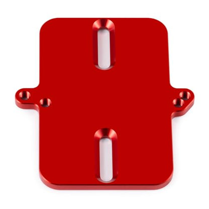Electronic Mount Plate ESC Receiver Tray for Tra-xxas Mini Maxx | 4WD RTR Brushless Monster Truck 1/16 RC Car Upgrades Aluminum Red - color: Red