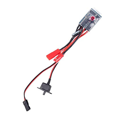 Waterproof 10A Brushed ESC E2s Dual Way Brake LED Control for 1/16 1/18 1/24 RC Car, Boat, Tank8 RC Car Brushless ESC