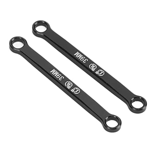 High Clearance RC Front Links Set for AXIAL SCX24 1/24 RC Crawler Car Aluminium Alloy RC Steering Linkage Rod Set (Black) - color: Black