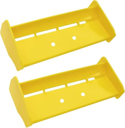 2 Pack 1/10 RC Plastic Rear Spoiler Compatible with 1:10 Scale RC Off-Road Short Course Truck Buggy Racing Rear Wing Tail (Yellow) - color: Yellow