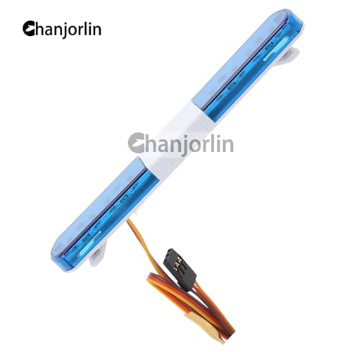 1/10 RC Car Simulation Police Lights Multi-Function Flash LED Lamp Nine Flashing Light Modes for 1/8 Crawler Off Road Rally Truck Cars HSP Traxxas Tamiya RC4WD Axial Arrma (Blue 115mm) - color: Blue 115mm