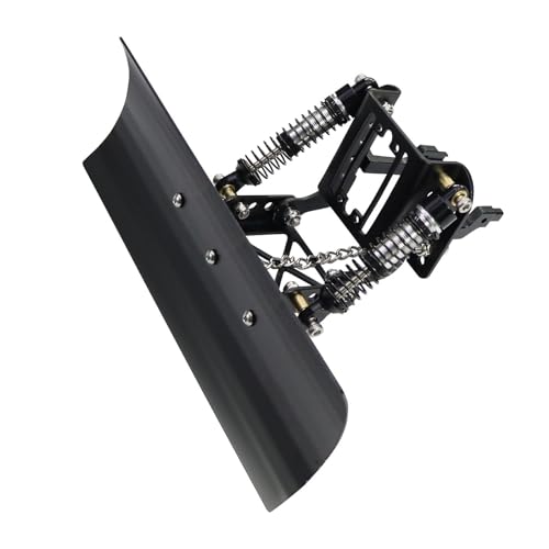 Colaxi 1/18 RC Metal Snow Plow for TRX4M, Aluminum Alloy Front Snow Shovel Upgrade for 1/18 Scale RC Crawler Trucks, Black - color: Fit 1/18 Rc Black