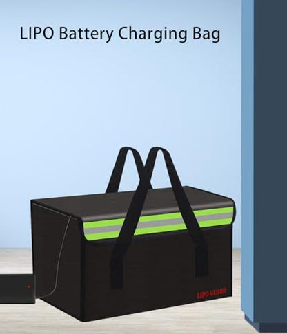 Lipo Battery Safe Bag Large Capatity Fireproof Bag for Ebike Lipo Battery Other Batteries Storage Charging Transport Home Office Travel Safe Storage Pouch - size: 450*250*250mm