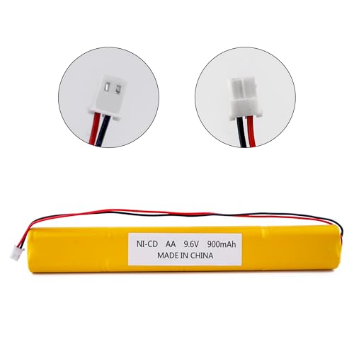 Fulpower 2 Pack 9.6V 900mAh Ni-Cd Exit Sign Emergency Light Battery | Compatible with ELB-B003 ELB-B004 ELBB004 OSI OSA228 DANTONA CUSTOM-306-U BBAT0044A BAA-96 BBAT0043A exit sign batteries