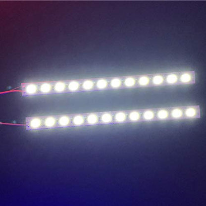 RC 24Leds Chassis Light Aluminum Decorative Dazzle LED Strip 6V Compatible with HSP HPI Recat Racing 1/8 1/10 RC Car Crawler Buggy Truck (White) - color: White