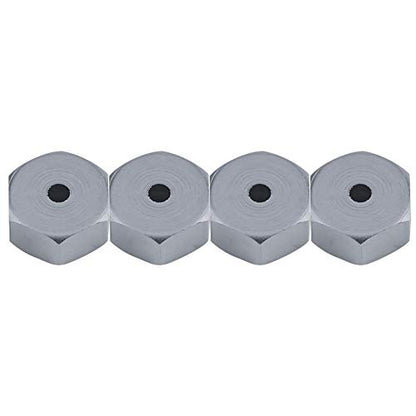 RC Car Hex Hub Adapter, 4 Pcs Aluminium Alloy 6mm to 12mm Wheel Hex Hub Adapter for WPL 1634 RC Truck RC Spare Part Accessory (Gray)