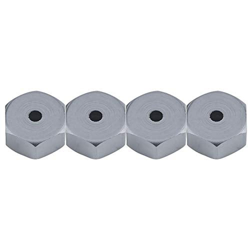 RC Car Hex Hub Adapter, 4 Pcs Aluminium Alloy 6mm to 12mm Wheel Hex Hub Adapter for WPL 1634 RC Truck RC Spare Part Accessory (Gray)