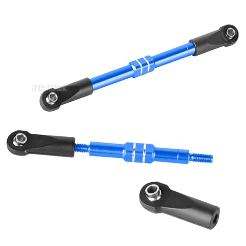 Adjustable Front Rear Toe Links Push Rods Upgrades Part for 1/16 Mini E-Revo Summit Truck,RC Aluminum Turnbuckles Camber Links,Steering Tie Rod,Suspension Pushrod Linkage Set,Navy Blue - color: Navy Blue -(Aluminum Links)