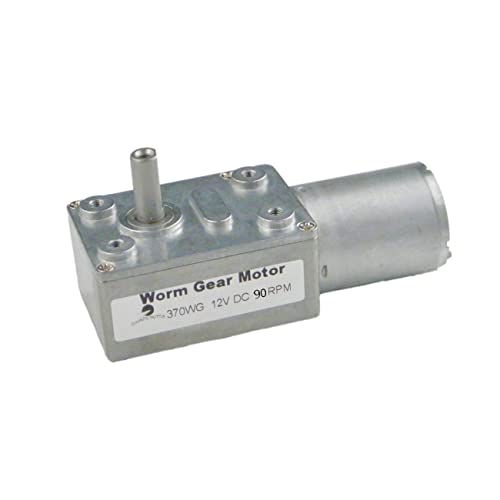 CHACNS 370WG 12V DC 90RPM Self-Locking Reversible for DIY Mini Geared Motor - size: 12V, style: 90 RPM