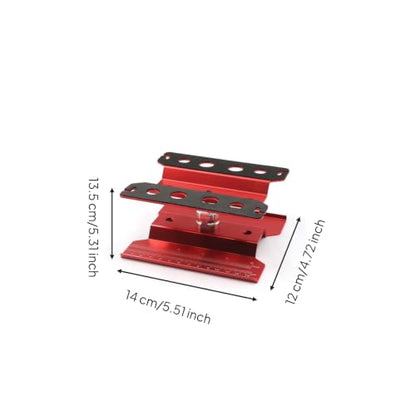 1:10 1:8 RC Car Repair Stand with Ruler Adjustable RC Car Repair Stand Rotating Workstation for Workbench, Red, 135mm Height - color: Red