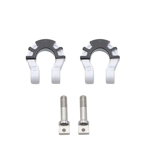 Compatible with Traxxas for Axial Scx10 for Yikong Metal Front Rear Bumper Trailer Hooks Hitch Rescue Tow Shackles 1/10 Rc Crawler Car RC Car Accessories(Silver) - color: Silver