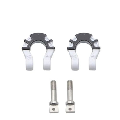 Compatible with Traxxas for Axial Scx10 for Yikong Metal Front Rear Bumper Trailer Hooks Hitch Rescue Tow Shackles 1/10 Rc Crawler Car RC Car Accessories(Silver) - color: Silver