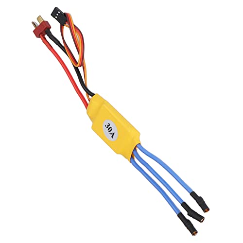 Brushless Motor Speed Controller 30A, ESC for RC Cars Boats Trucks, Waterproof High RPM Multi Protections Auto Throttle Adaptation