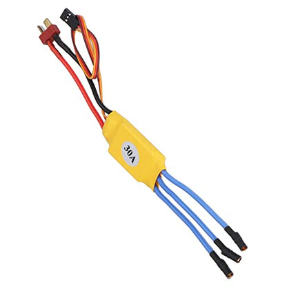 Brushless Motor Speed Controller 30A, ESC for RC Cars Boats Trucks, Waterproof High RPM Multi Protections Auto Throttle Adaptation