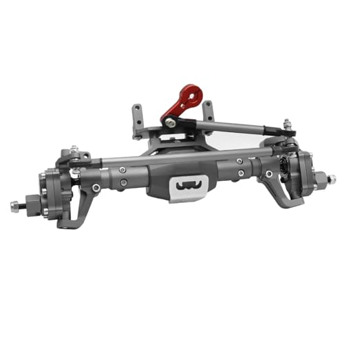 CNC Billet Aluminum Portal Axle Assembly with Steel Gears for Axial SCX10 I SCX10 II 90046 90047 for Redcat GEN8 RGT 86100 1/10 RC Crawler Upgrades (Front Axle) - color: Front Axle
